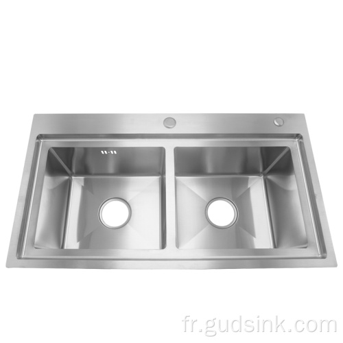 Double Bowls Handmade Laundry Kitchen Sink Workstation